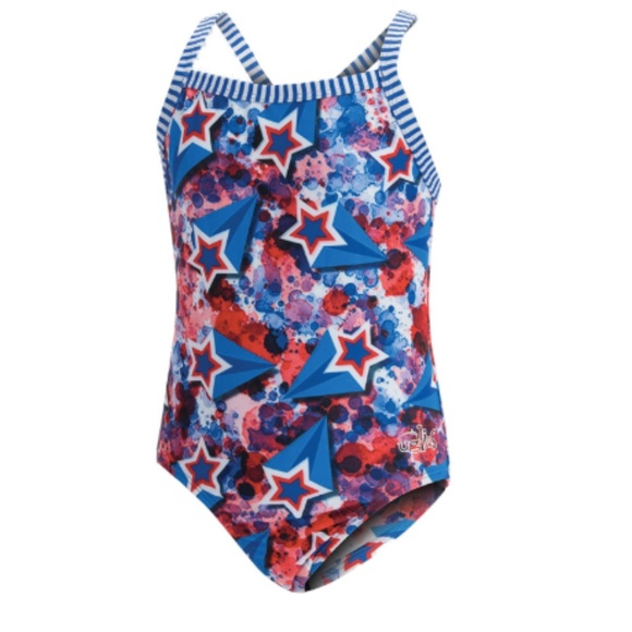 Dolfin Women's Uglies Liberty Print V-2 Back Swim - Picture 1 of 7